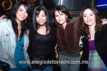 09022009 Cristina Frías, Liz Ramírez, Daniela González y Claudia de Santiago.