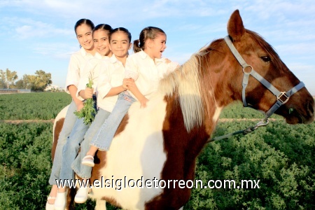 01032009 María Fernanda, Daniela, Marcela  e Isabel Ortiz Alcantar,  amantes de la naturaleza.