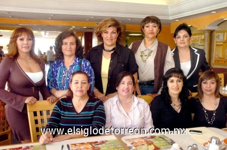 03032009 Rosario González, Mayela Herrera, Alejandra Velázquez, Graciela Leal, Alma Rosa González, Margarita Vélez, Bedía Zarzar, Lolis de Luna e Isaura Argüello.