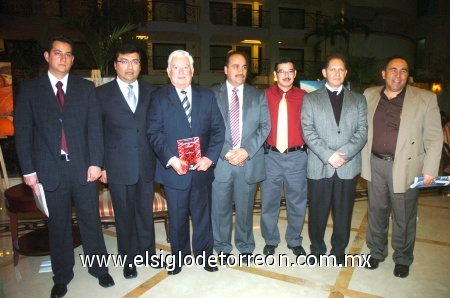 09032009 Autor. Don Jesús Sotomayor junto a Héctor Alvea, Gregorio A. Pérez, José Francisco Gómez, Francisco Dorantes, Alfredo Mafud y Manuel Landeros.