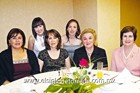 Monserrat González, Marcia Campos, Mireya Rivas, Silvia Nájera y Esther Albores.