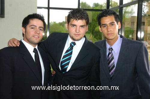 24052009 Hugo Herrera, José Carlos Villalobos y Adrián de la Torre.