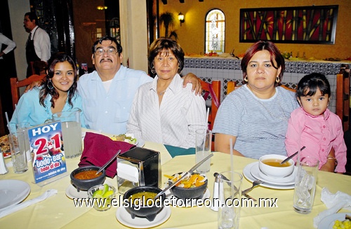 24052009 Karina Luna Flores, Óscar Flores Oviedo, María Guadalupe Rodríguez, María Karina Flores y Kimberly Karina Velo Luna.