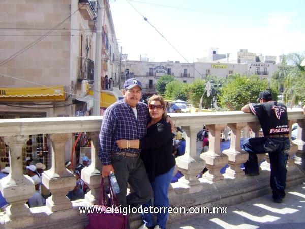 Sra. Nelly y Jose Treviño, en su reciente visita a San Juan de los Lagos Jal.