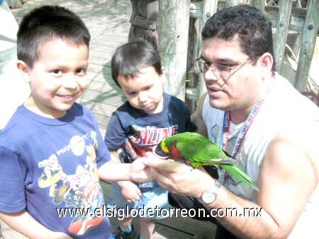 Jose, Alejandro y Armando Herrera en el zoológico de San Antonio TX.