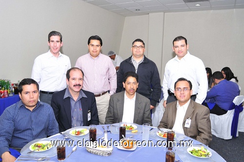 25022011  Moreno, Alejandro Sanz, Antonio Flores, Mario López, Gerónimo Bosch, Leonardo Sánchez, Jesús Mesta y Óscar Ruiz.