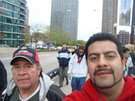 Rogelio Rivas y Luis Olague rumbo al partido de la Selecion Mexicana.