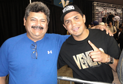 Con Mapimi Rodriguez en San Antonio Tx. Fotografía enviada por David Andrade Nav