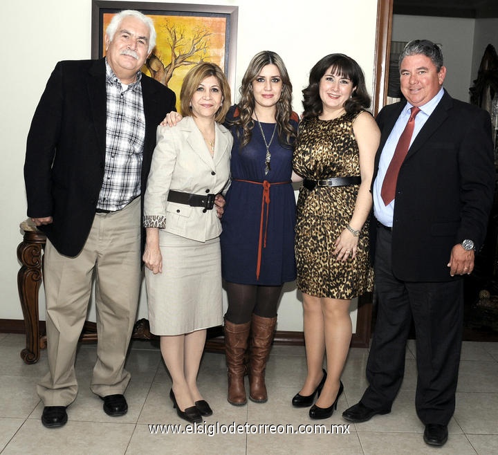 Francisco Orduño, Paquita de Orduño, Laura Orduño, Mónica Orduño y Roberto Villarreal.