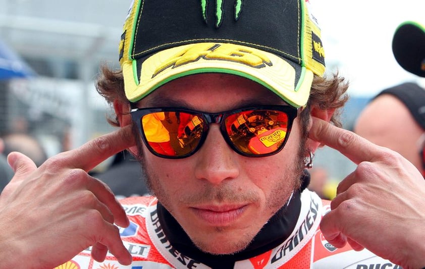 Valentino Rossi otro piloto pero de Moto GP el mejor en la historia de ese deporte, es el número 20 con ganancias de 30 millones de dólares al año, (EFE)