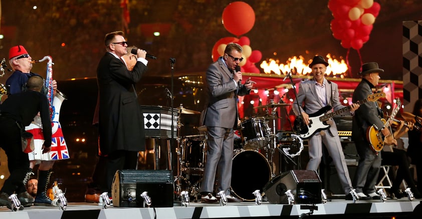 El estadio Olímpico de Londres se convirtió en un día cualquiera en la ciudad, con la gente transitando y de fondo el grupo Madness, se escuchó un cover de Blur.