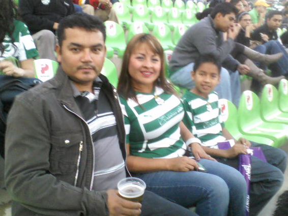 En el estadio del Santos.