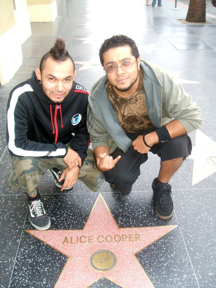 En el paseo de las estrellas Hollywood California