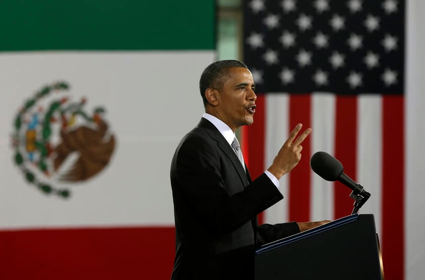 Dentro de las actividades del viernes, el presidente Obama dirigió un mensaje a jóvenes estudiantes en el Museo Nacional de Antropología.