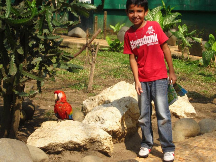 Axel en el Parque Museo La Venta en Tabasco.