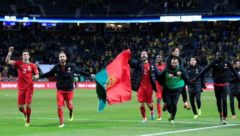 Portugal festejó en patio ajeno su pase a Brasil 2014.