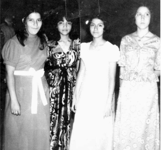 Soledad, Dora, María Guadalupe y Mayela en los años 70’s.