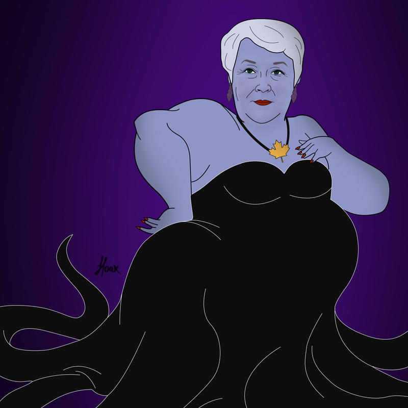 Pauline Marois aparece como Ursula de La Sirenita.