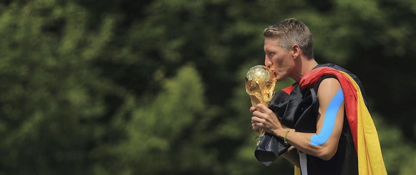 Bastian Schweinsteiger recuperador y armador de la Alemania campeona.