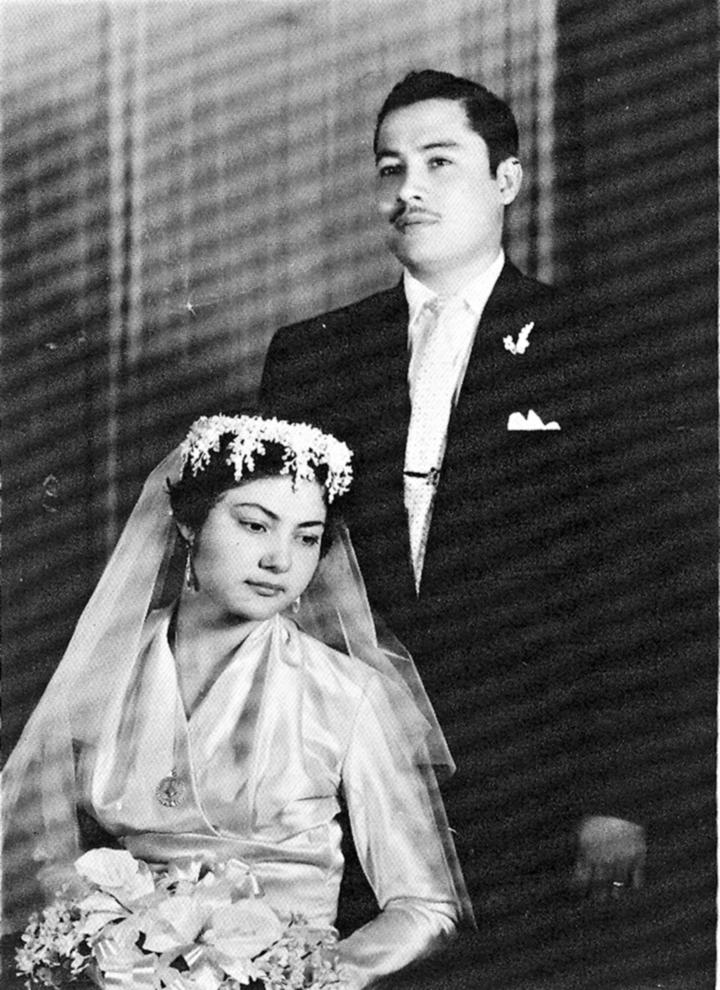 Salvador Montenegro y Argentina Chibli, el día de su
boda en 1959.