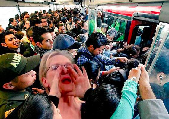 Meryl fue a dar hasta al Metro de la Ciudad de México.