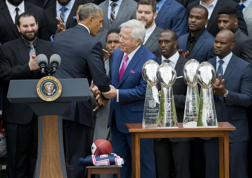 La visita marcó el primer viaje a la Casa Blanca de Nueva Inglaterra desde que derrotaron a los Philadelphia Eagles en el Super Bowl XXXIX.