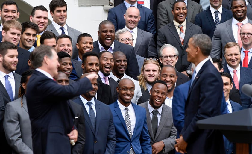 Obama dijo que los Patriots son una gran organización que jamás ha visto en el deporte profesional, además de felicitar al equipo.