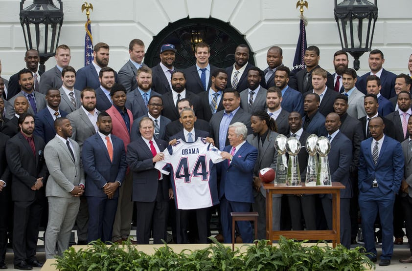 El presidente de los Estados Unidos, Barack Obama, recibió al equipo de los Patriotas de Nueva Inglaterra en un acto de bienvenida a los campeones del Super Bowl en la Casa Blanca.