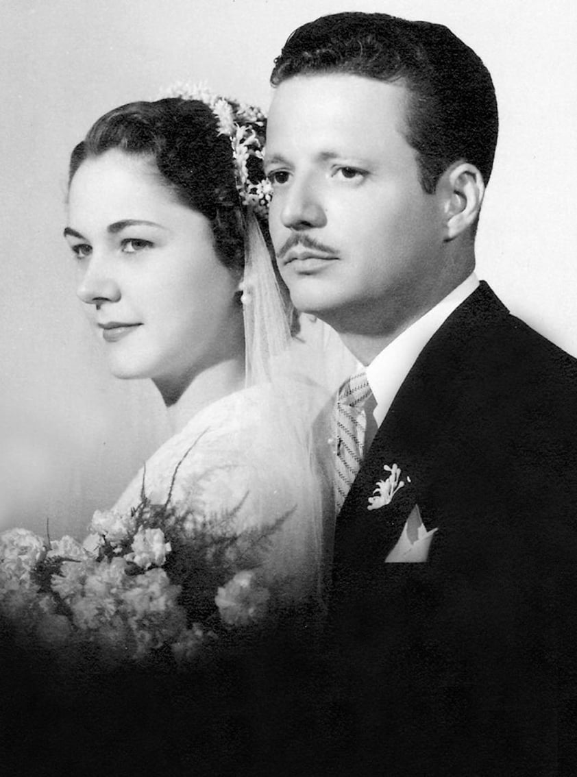 Blanca Alicia Alatorre y Fernando Llama, en 1950