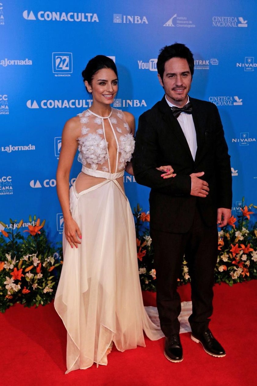 Aislinn Derbez  y Mauricio Ochmann llegaron juntos a la premiación.