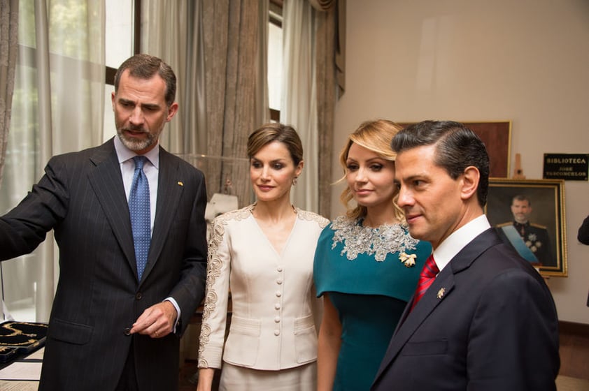 Los reyes y el titular del Ejecutivo nacional compartieron un recorrido por las instalaciones del sitio.