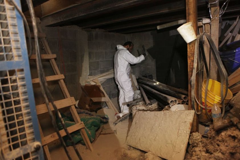 Se descubrió que el túnel cuenta con una antesala antes de salir a la superficie.