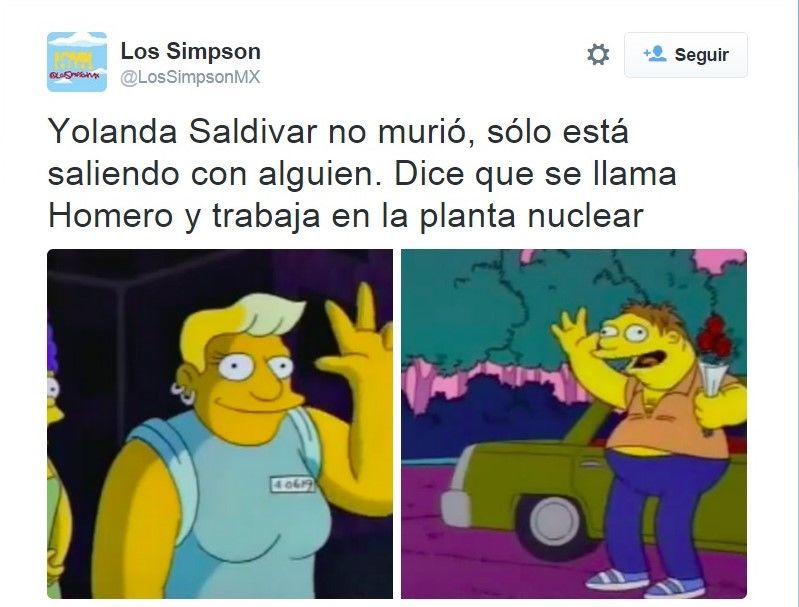 Yolanda Saldívar se volvió parte del mundo de Los Simpson.