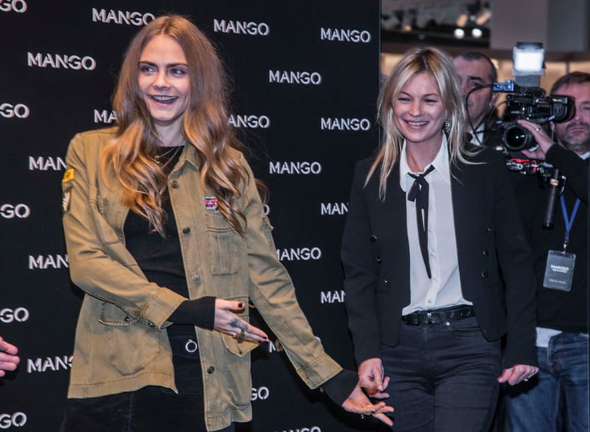 Cara Delevingne y Kate Moss enloquecen a Milán