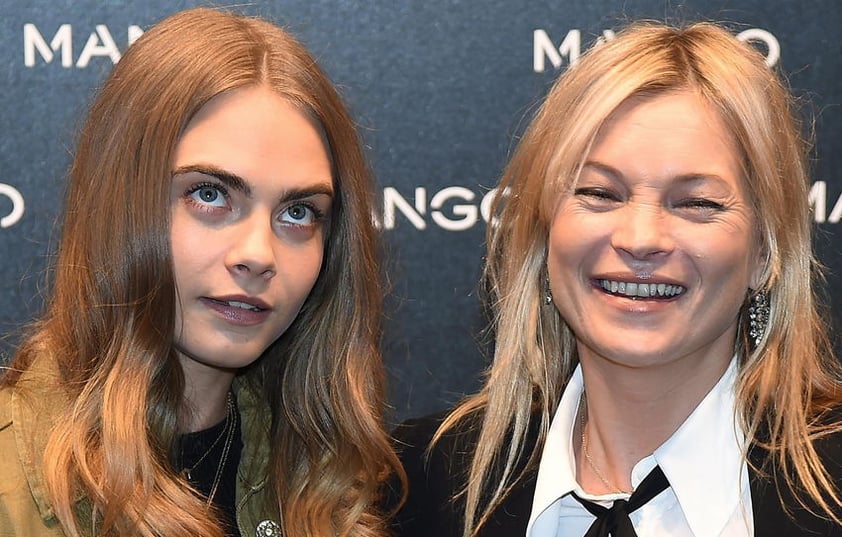 Cara Delevingne y Kate Moss visitaron Milán para presentar la apertura de la nueva tienda de la marca española Mango.