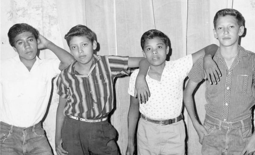 De Fco. I. Madero: Leno Trujillo, Chuy Zárate, Julio Corral y Arturo
Carrillo en 1962.