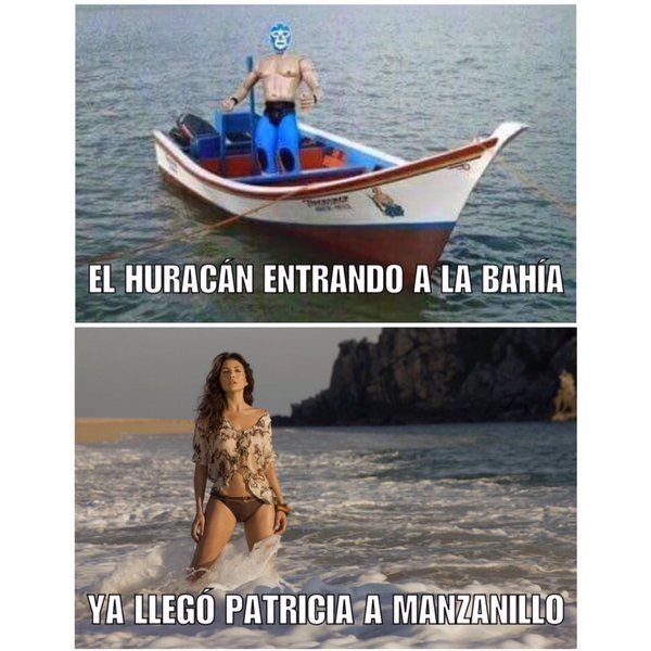 Hay gente burlándose con memes del huracán Patricia en México.