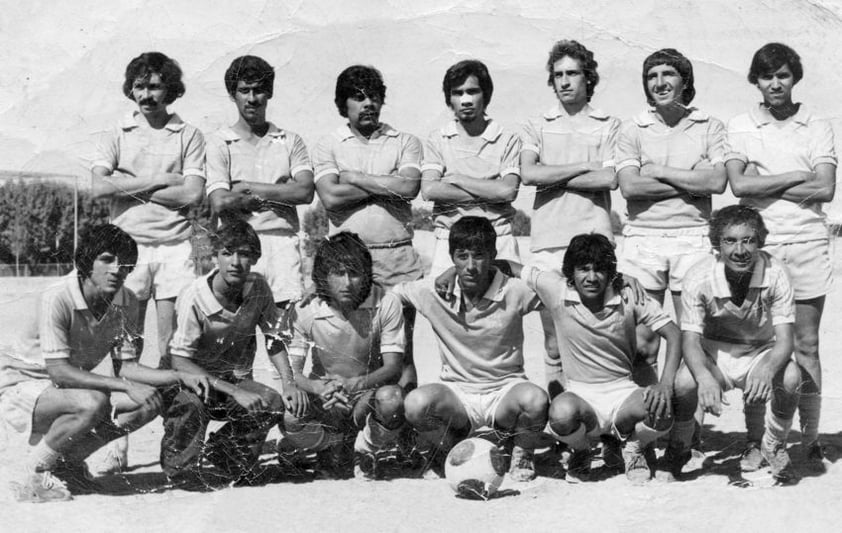 Equipo de Futbol “Leyes Tigres” en 1973, entre ellos: Marcelino Carrillo, Salvador Martínez y Roberto Luján.