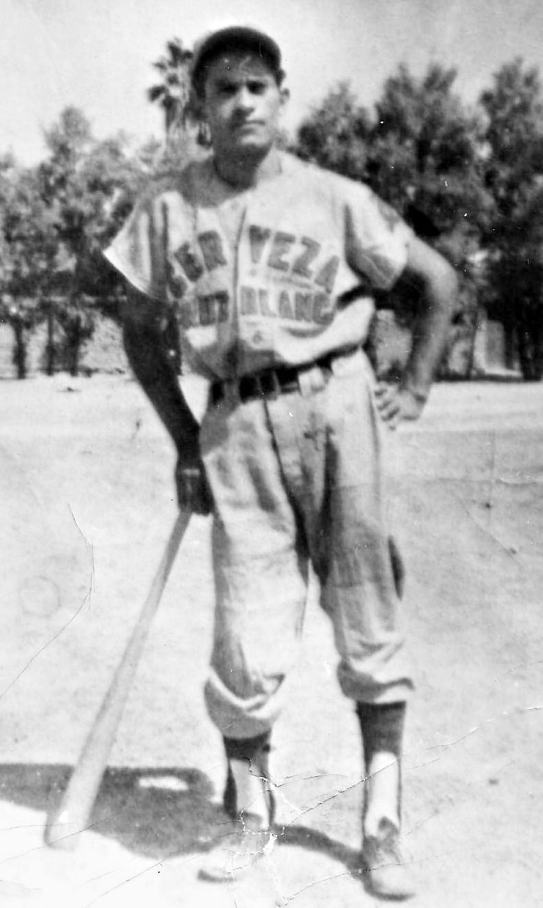 Rodolfo “Fito” Arreola Samaniego, delequipo de beisbol “Trabajadores Guadalupanos”,
en marzo de 1956.