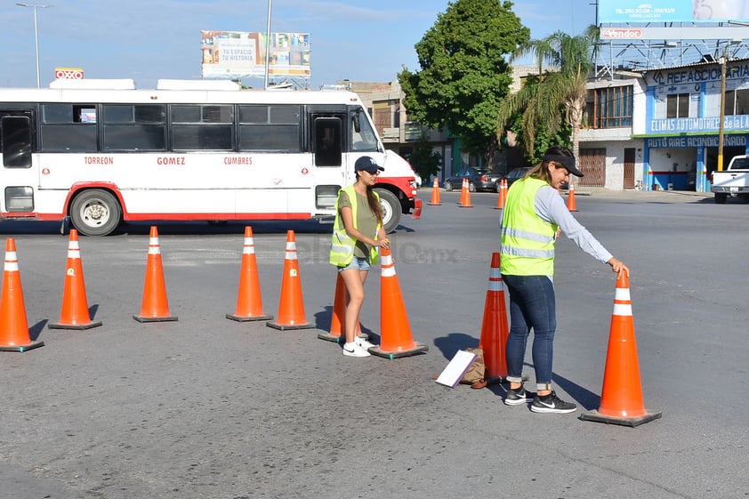 Encabezaron una intervención de urbanismo táctico.