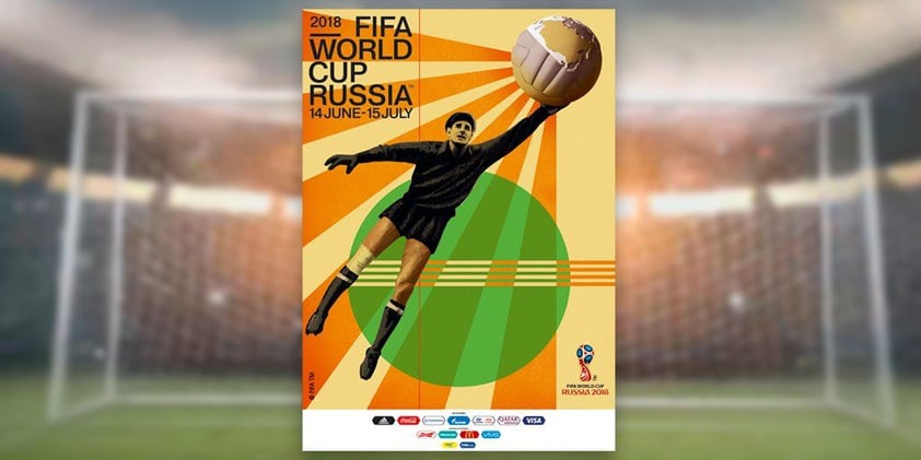 Este será el póster oficial de la justa mundialista del año próximo, mismo que se celebrará en Rusia.