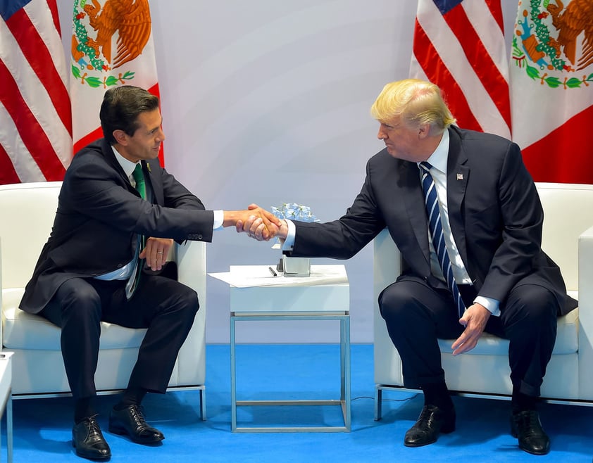 07 de julio. Reunión | En la reunión del G-20 en Hamburgo, Alemania, el presidente Peña Nieto se reúne por primera vez desde su investidura con su homólogo de Estados Unidos Donald Trump.