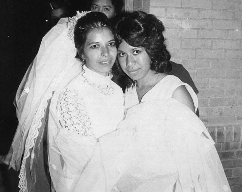 Beatriz Pérez Aguirre y Margarita Arreola Ocón en julio de 1972.