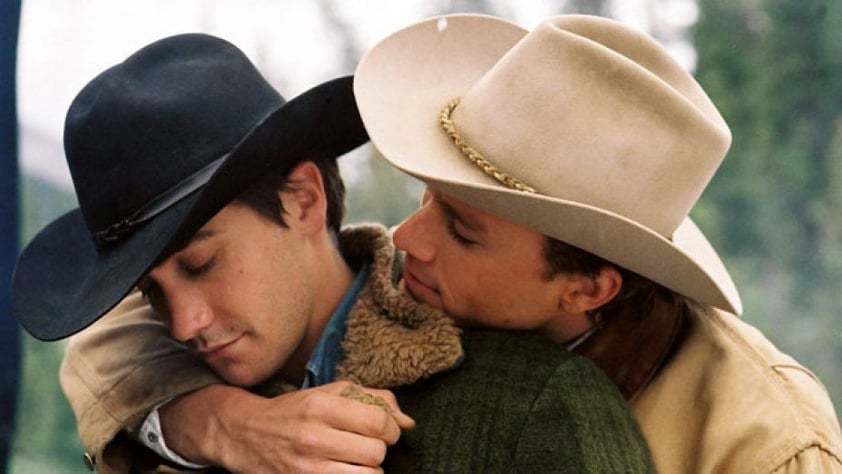 Una de las películas más recordadas -incluida su pareja- de la década pasada del cine, Heath Ledger y Jake Gyllenhaal en Brokeback Mountain.