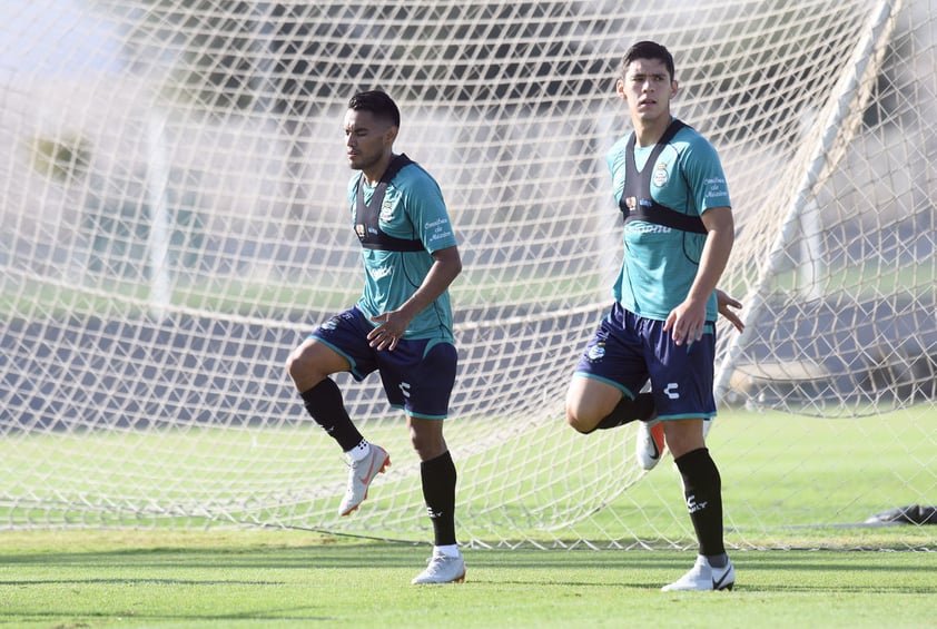 José Juan Vázquez y Jesús Angulo durante la sesión de este día.