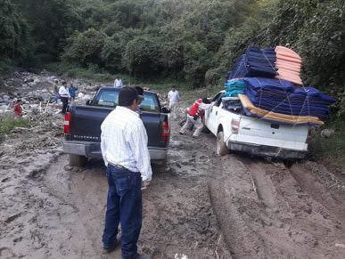 Llevan apoyos a Jocuixtle, Pueblo Nuevo