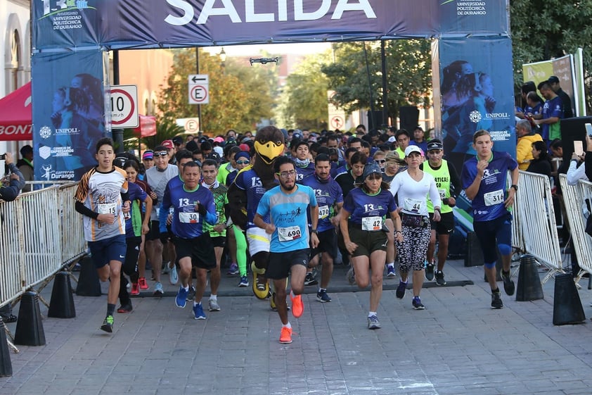 Gran ambiente se vivió en la carrera 10K y 5K de la Unipoli; una carrera con causa.