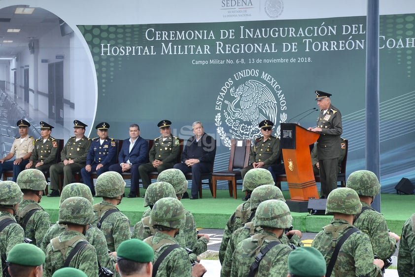 Por su parte, la Secretaría de la Defensa Nacional (Sedena) entregará al gobierno de Coahuila las instalaciones donde estuviera el Hospital Militar, que estaba ubicado en la Prolongación Colón frente al Auditorio Municipal.