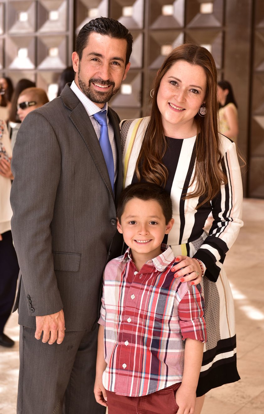 Luis Jorge Cuerda, Claudia y Mate Cuerda.