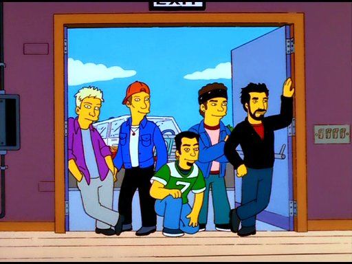 La boyband Nsync apareció en el episodio donde la banda de Luxo conformada por Bart, Milhouse, Nelson y Rafa Górgori formaron una agrupación para reclutar jóvenes a la Marina de EUA.